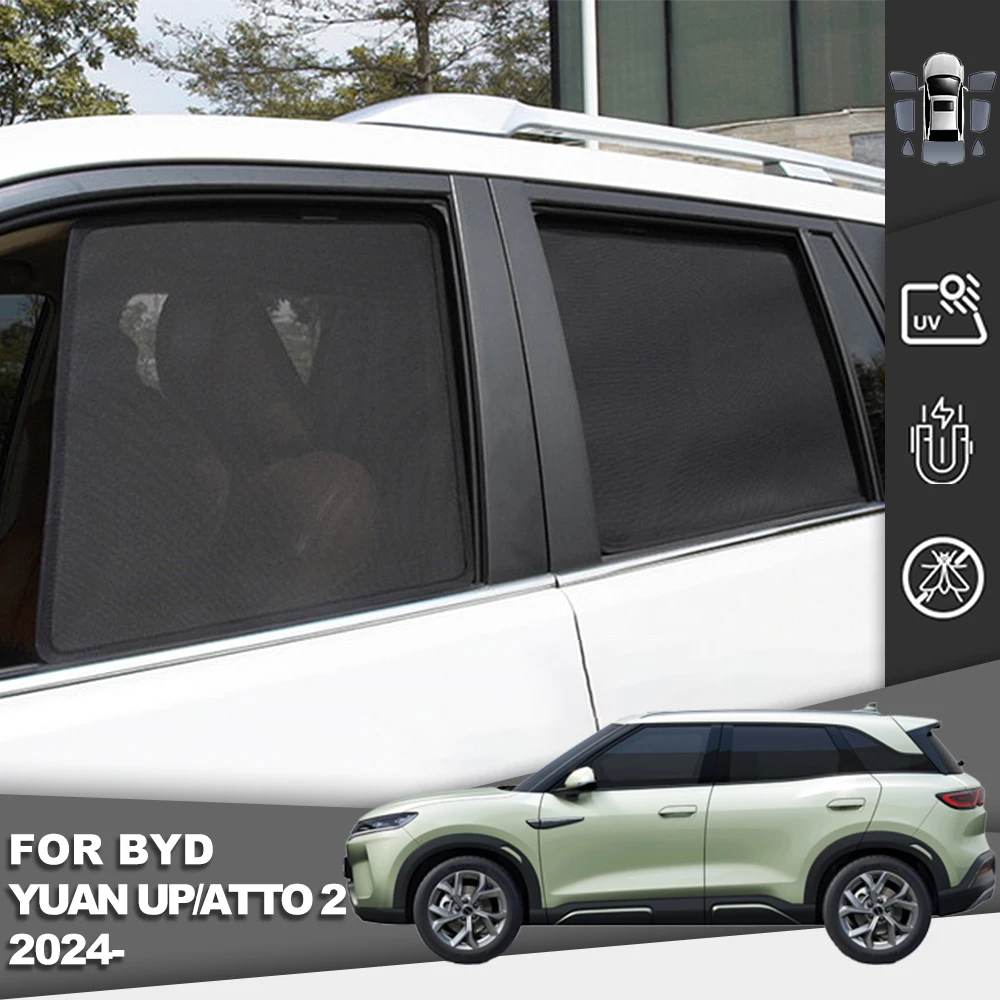 Магнитный автомобильный солнцезащитный козырек для BYD Yuan Pro Atto 2 2024 2025 занавеска