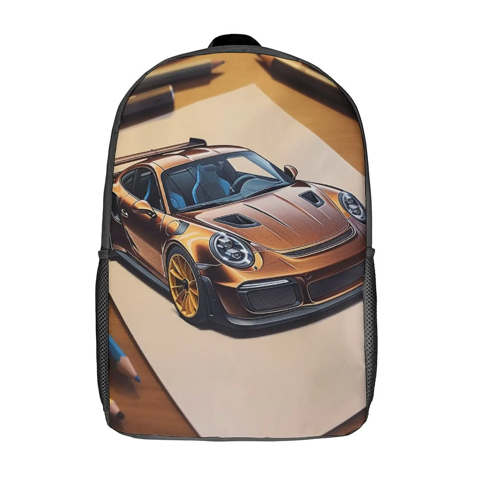 

Classic Sports Car Backpack Pencil Art Cartoon Novelty Backpacks Women Travel Lightweight High School Bags High Quality Rucksack