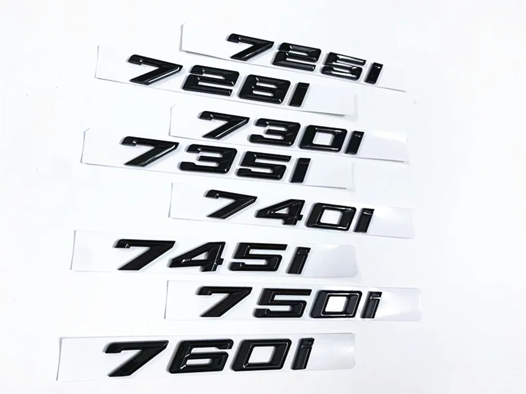 Автомобильная наклейка с надписью логотипа BMW Серия 728I 730i 740i 735I 745I 760i E38 E65 E66 F01 F02 G11