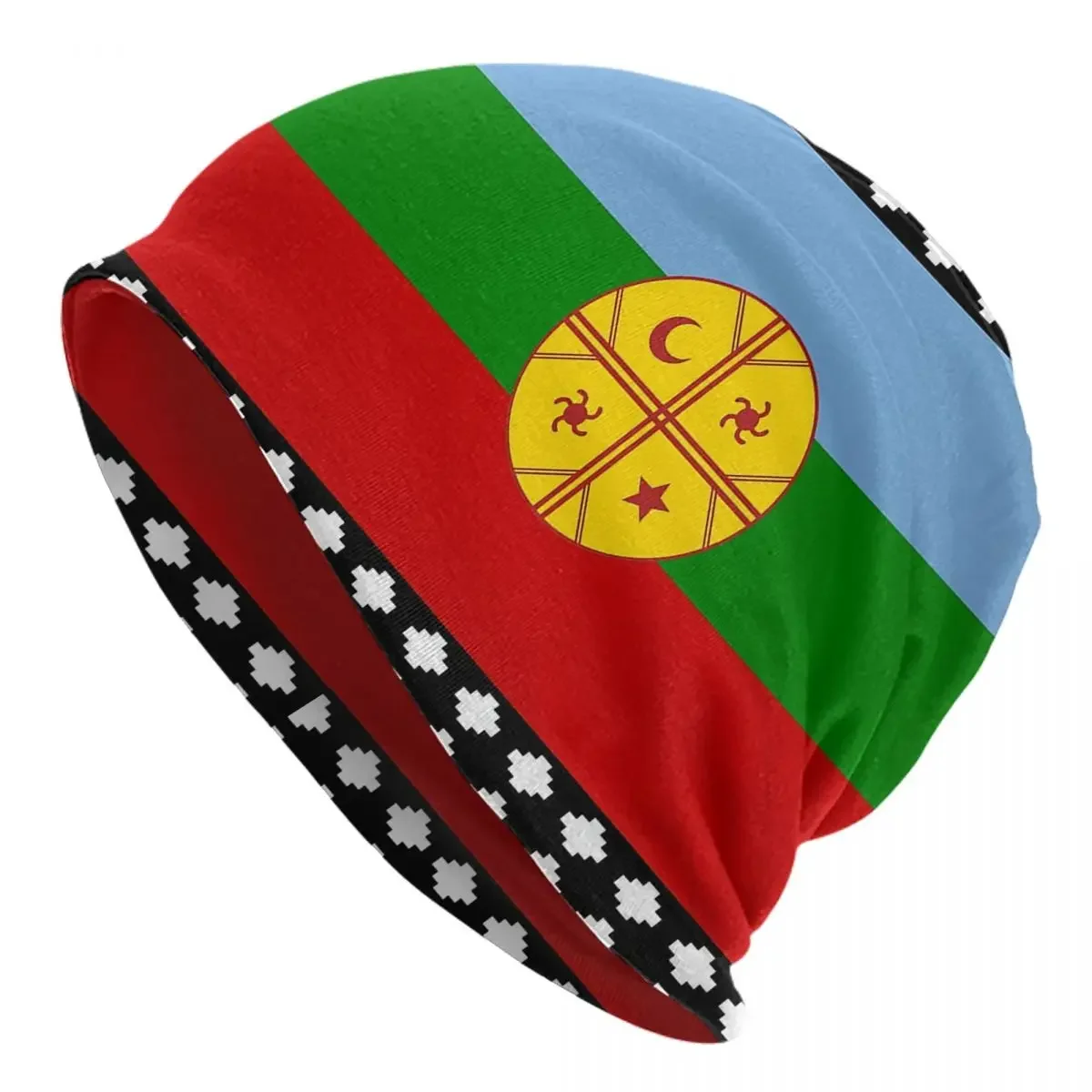 

Mapuche Flag Men Women Adult Beanies Caps Knitted Bonnet Hat Warm Hip Hop Autumn Winter Outdoor Skullies Hats
