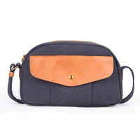 mens casual mobile phone chest bag color matching shoulder messenger bag fashion outdoor canvas multi function bag
