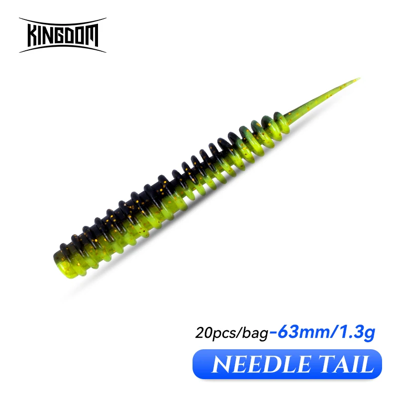 

Мягкая приманка Kingdom New 12 шт., 63 мм, 1,3 г, приманка для червя, маленькая приманка с одной иглой, искусственные рыболовные товары