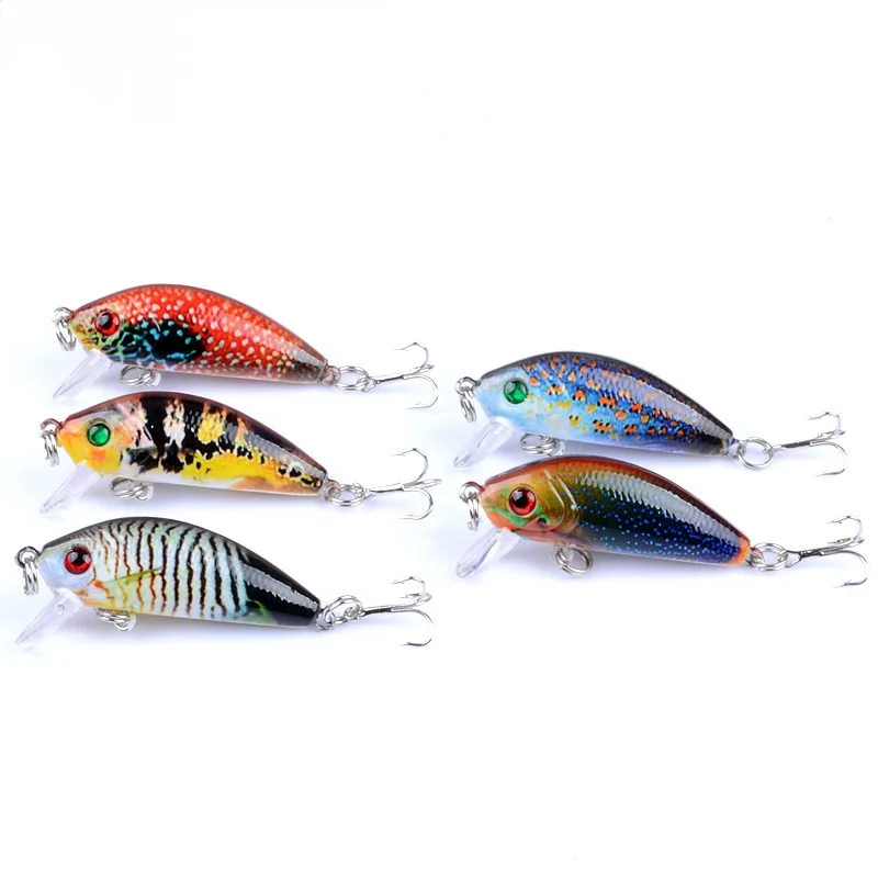 

1PCS Minnow Fishing Lure 50mm 3.8g Topwater Hard Bait Wobbler Jig Bait Crankbait Carp Striped Bass Pesca Fishing Tackle SwimBait