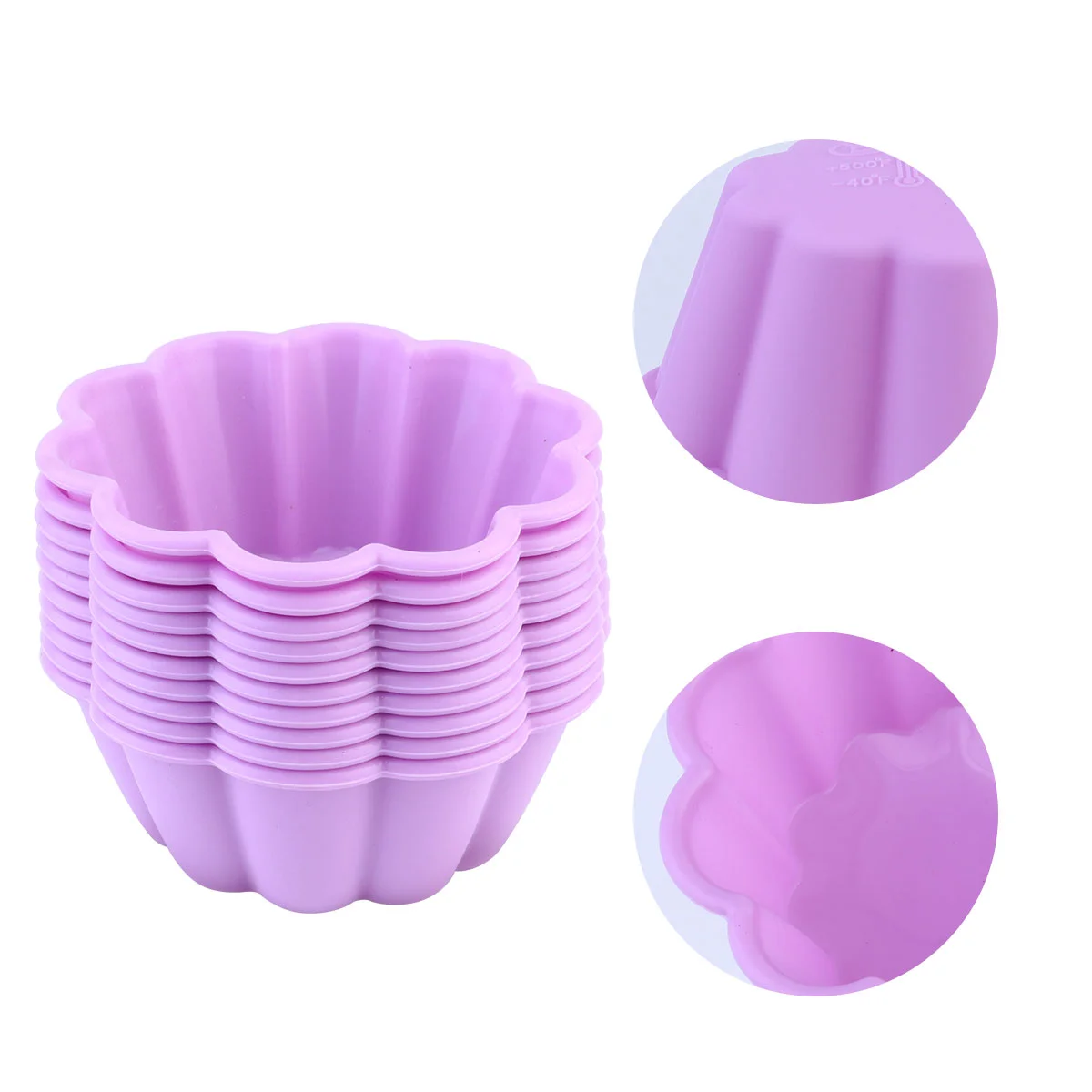 

10 Pcs Silicone Muffin Pie Tins Pans Cookie Molds Silicone Cupcake Cup Silcone Molds Reusable Tartlets Pans Liner Egg Tart Mold