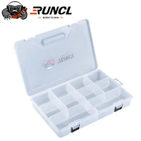 runcl high quality fishing tackle box removable dividers bait lure hook accessory box fishing tool transparent storage box 2022