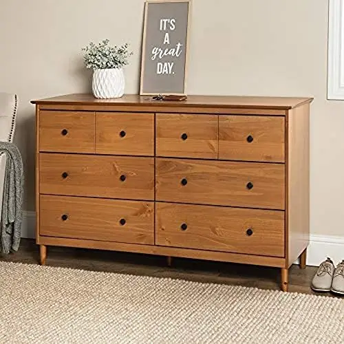 

Dresser Bedroom Storage Drawer Organizer Closet Hallway, 6 Drawer, White