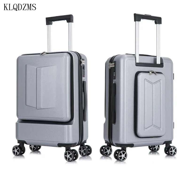 KLQDZMS Front Opening 20-Inch Cabin Portable Carry-On Password Suitcase 24- Large-Capacity Unisex Student Roller Trolley Luggage