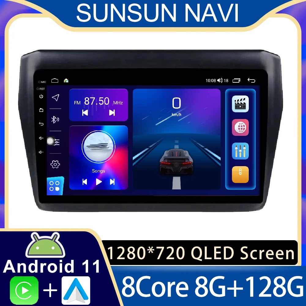 Android 11 для Suzuki Swift 2017 2018 2019 автомобильный радиоприемник стерео Мультимедийный