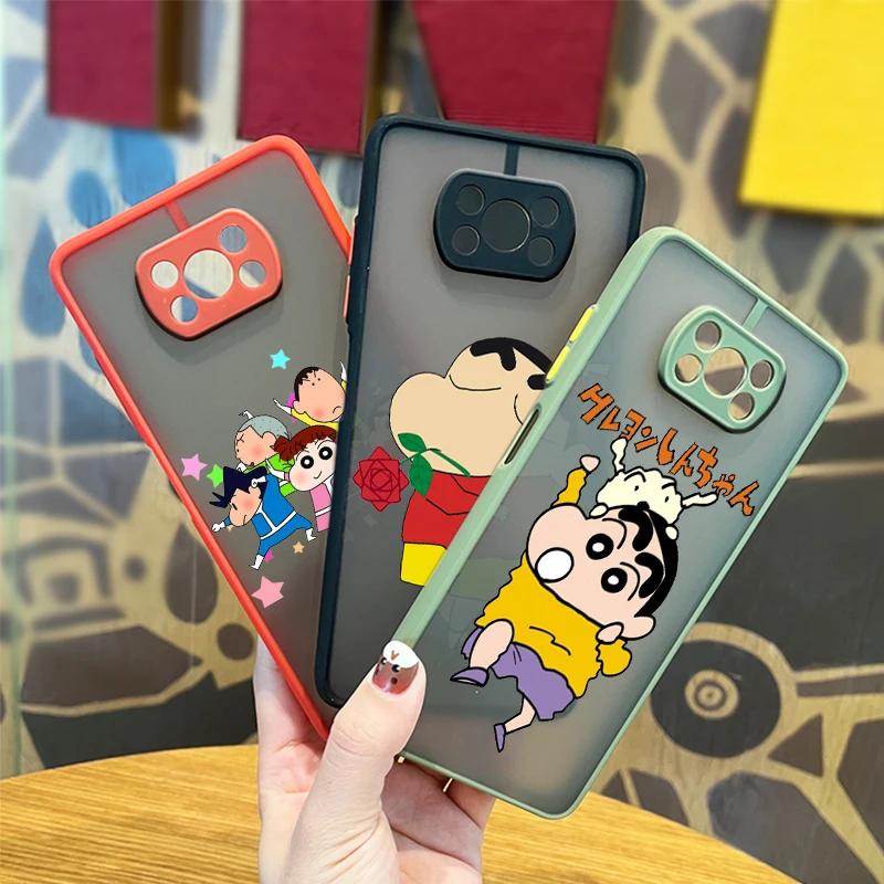 

Anime Boy Crayon Shin Chan For Xiaomi Mi 11T 11 10 Ultra Pro Lite Note10 Poco X3 F3 GT NFC M3 Frosted Translucent Phone Case