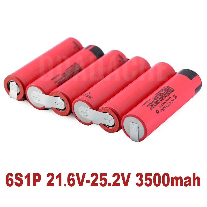 

18650 Battery Pack GA 3500mAh 20 amps 3S 4S 5S 6S 8S 7.4V 12.6V 14.8V 18V 25.2V 29.6V For Screwdriver battery weld battery pack
