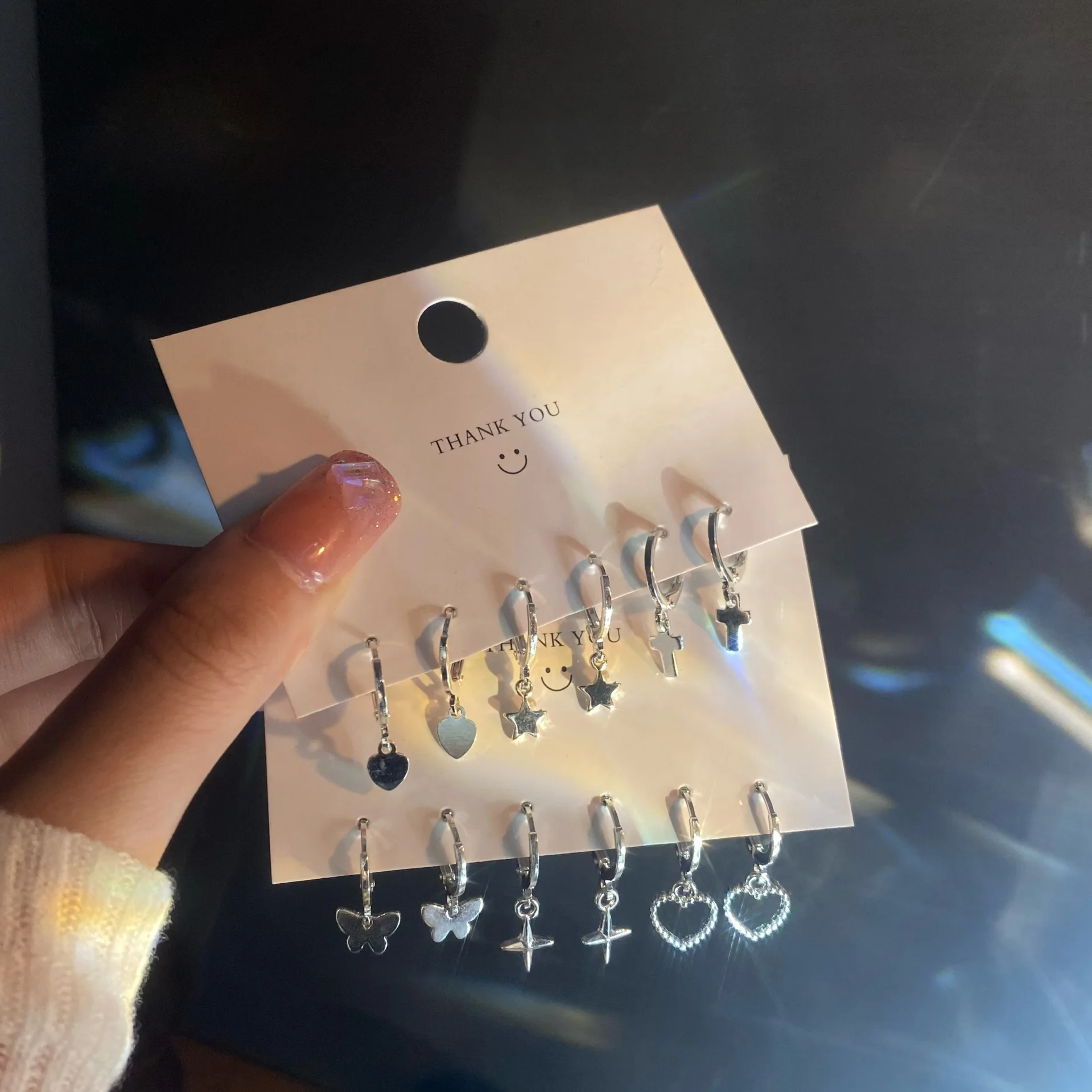 Базовый универсальный комплект из шести предметов с пряжкой для ушей Love женские