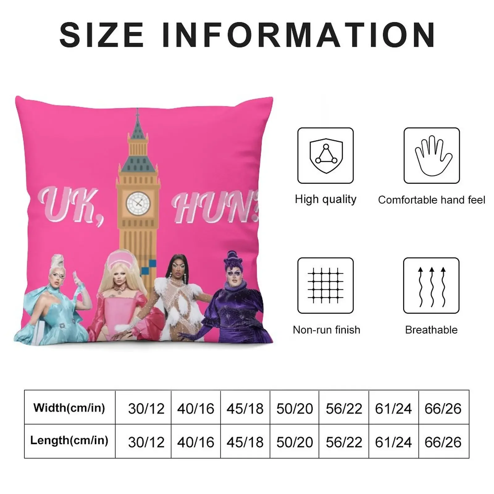 Великобритания Hun RuPauls Drag Race UK United Kingdolls Декоративная подушка Новогодняя осенняя