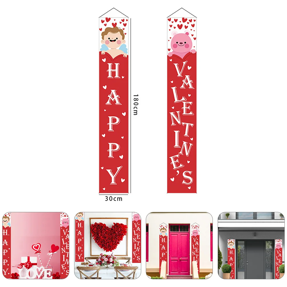 

Баннеры на День Св. Валентина, дверь, крыльцо, знак, настенная подвеска, любовь, сердце, декор для свадьбы, Искусственный Красный