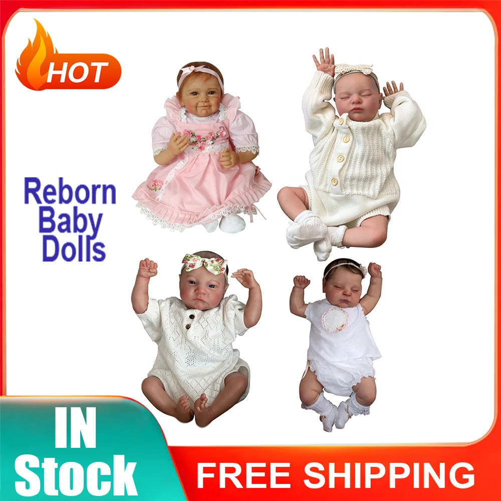 

22in Real Life Baby Dolls Lovely Lifelike Reborn Baby Dolls Alive Girls Realistic Reborn Doll Silicone for Collection Dolls