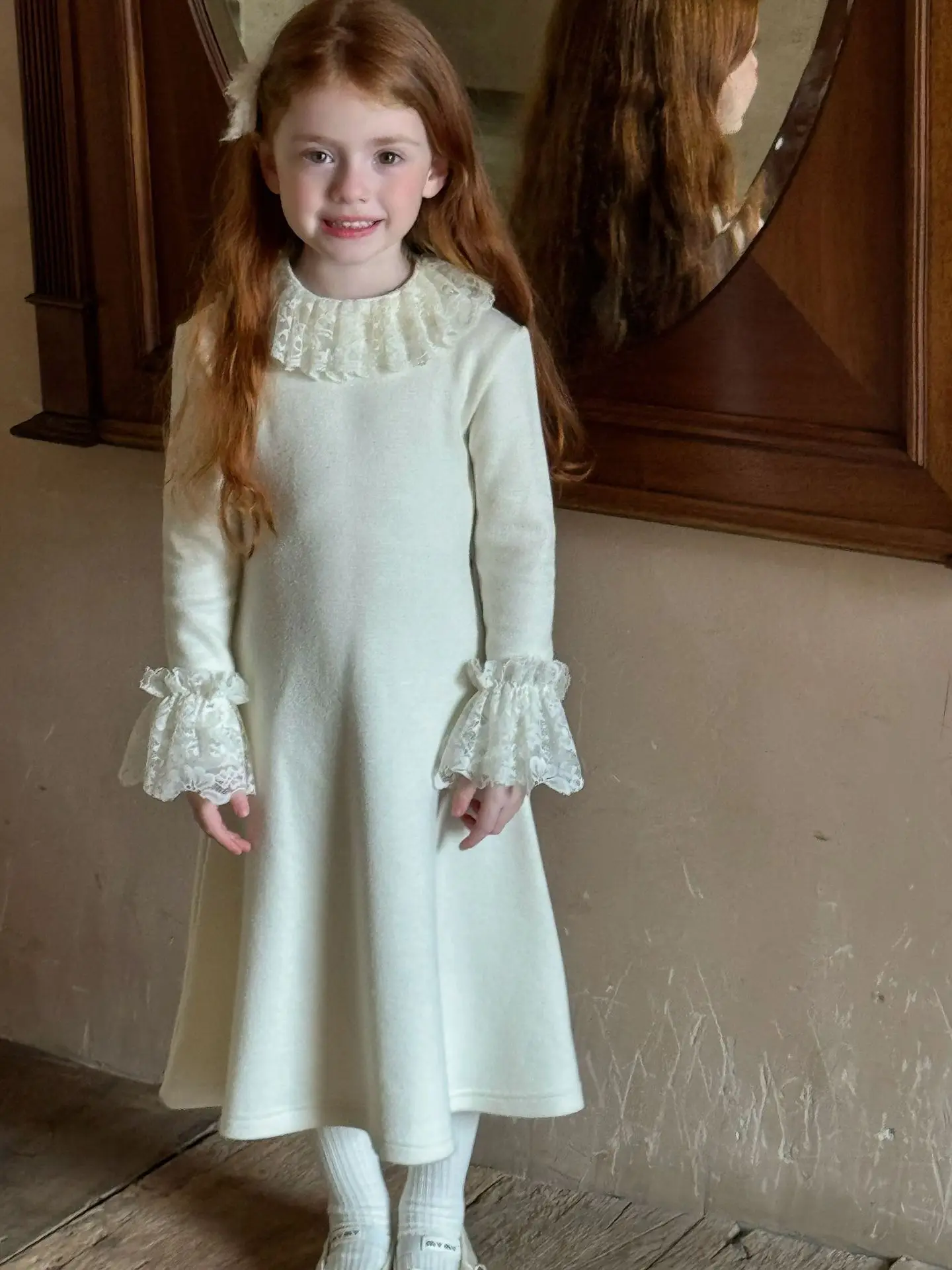 Платье для девочек Новинка Осень-зима 2024 милое детское платье принцессы с