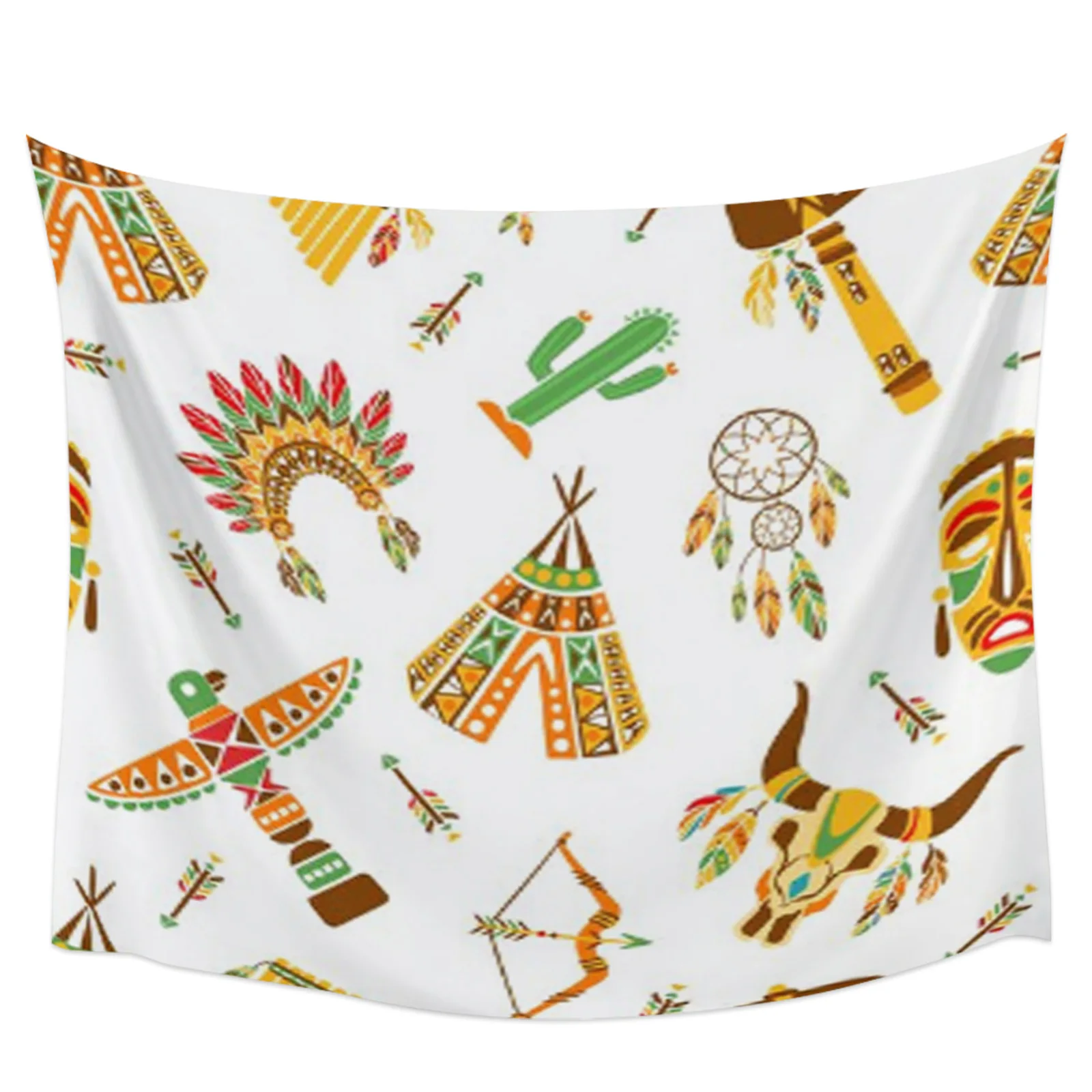 

Гобелен в этническом стиле с узором в виде индейцев, настенный Декор для дома, спальни, украшение для стен, гобелены для спальни