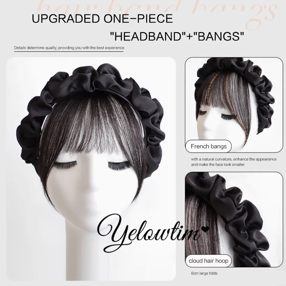 Парик с повязкой для волос женщин натуральный невидимый и бесшовный повязка на