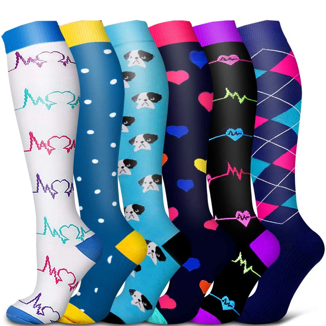 Knee High Stockings Blood Circulation Promotion Slimming Compression Socks Anti-Fatigue Comfortable Big Size Men and Women Socks