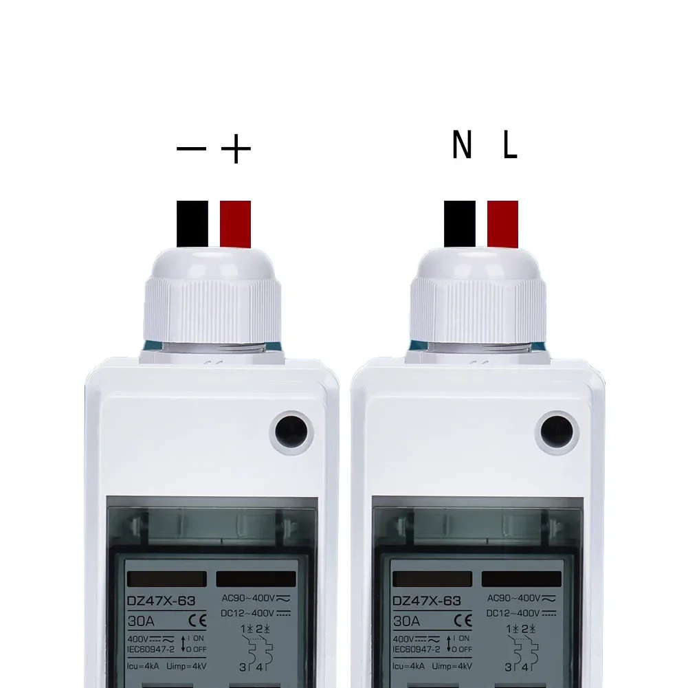 1 шт. ПВХ фотоэлектрический изолятор DC/AC 30A IP65 автоматический выключатель для