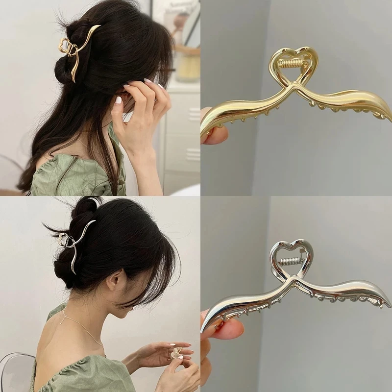 

Женская металлическая заколка для волос, элегантная Винтажная заколка с геометрическим рисунком, аксессуар для волос в подарок, 2022