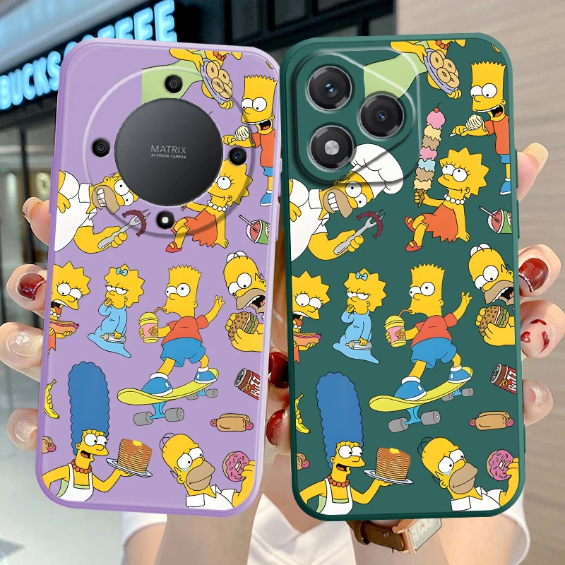 Фото Чехол для телефона с рисунком S-Simpsons для Honor X7a X7b X8a X9b X5c X8b X9D X9C X7d X9a, мягкий чехол №1
