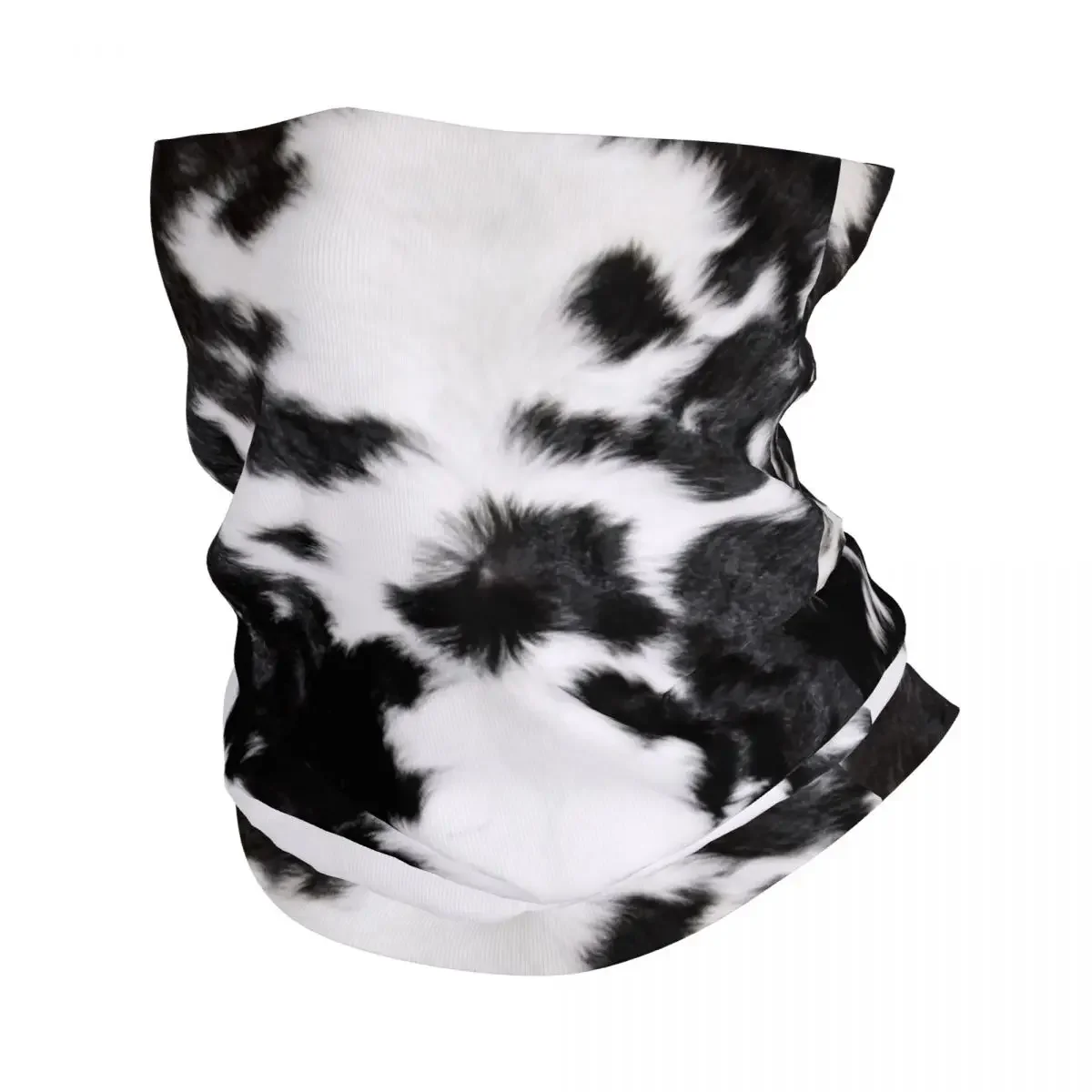 

Cowhide Leather Texture Bandana Neck Gaiter for Ski Hunting Men Women Wrap Scarf Animal Hide Headband Warmer