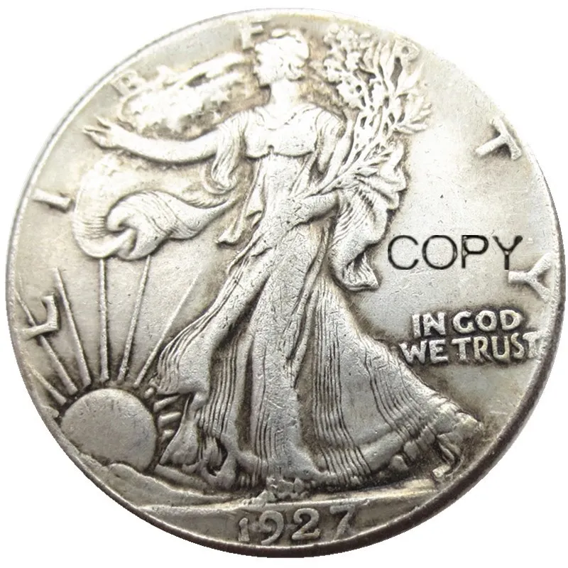 Посеребренные копировальные монеты США 1927S ходячая Свобода Половина доллара