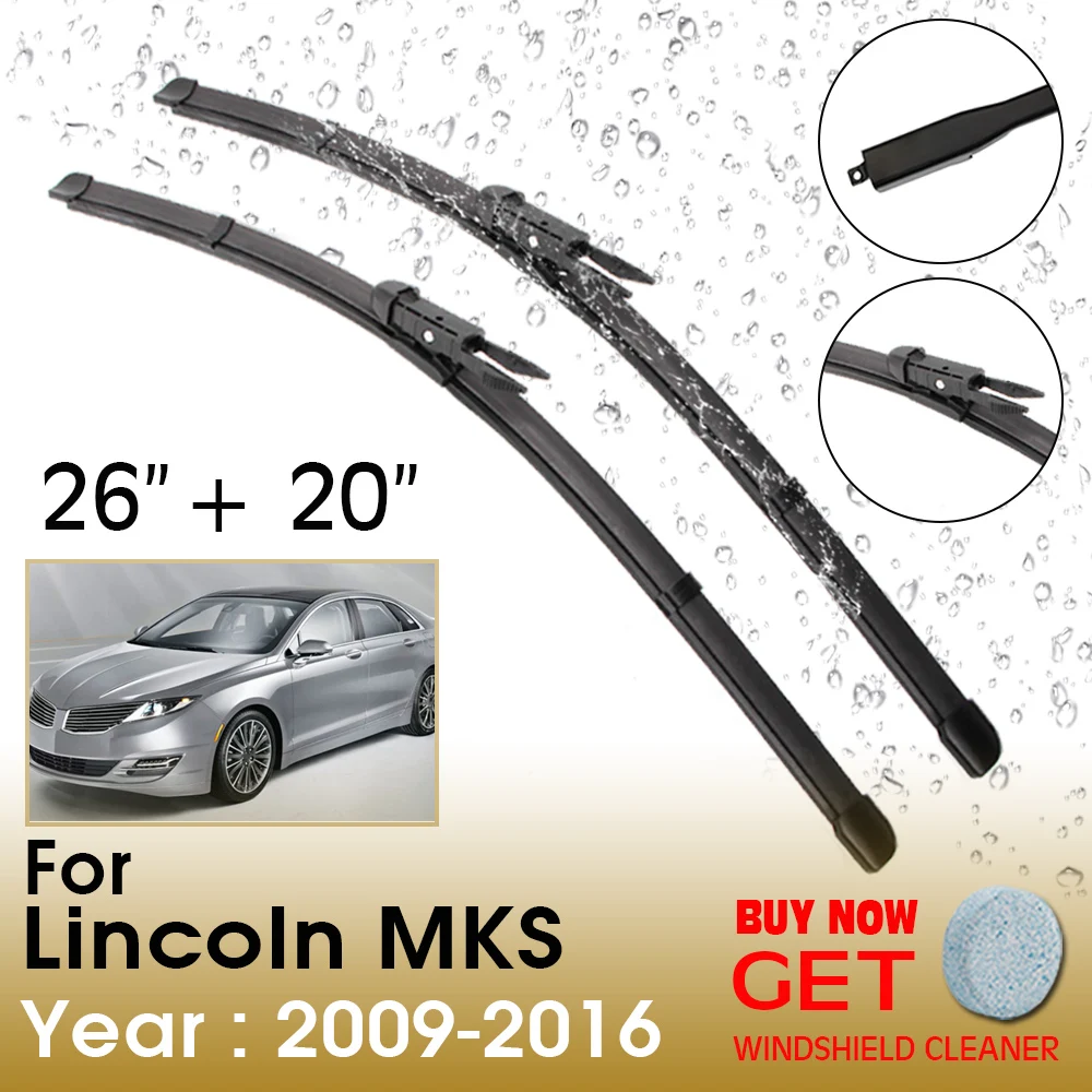 

Car Wiper Blade For Lincoln MKS 26"+20" 2009-2016 Front Window Washer Windscreen Windshield Wipers Blades Accessories