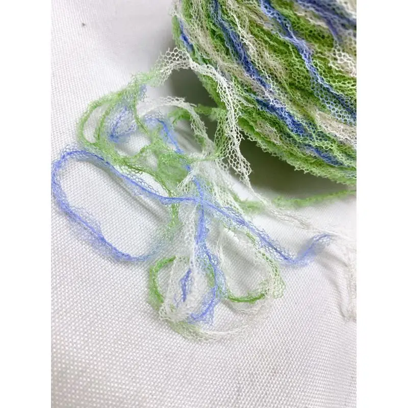 

Fancy Wool Yarn Segment Dyed Mesh Fabric Woven Yarn Fabric Sheet Wool Scarf Bag Wiring Color Hand Mixed Knitting Wool Yarn