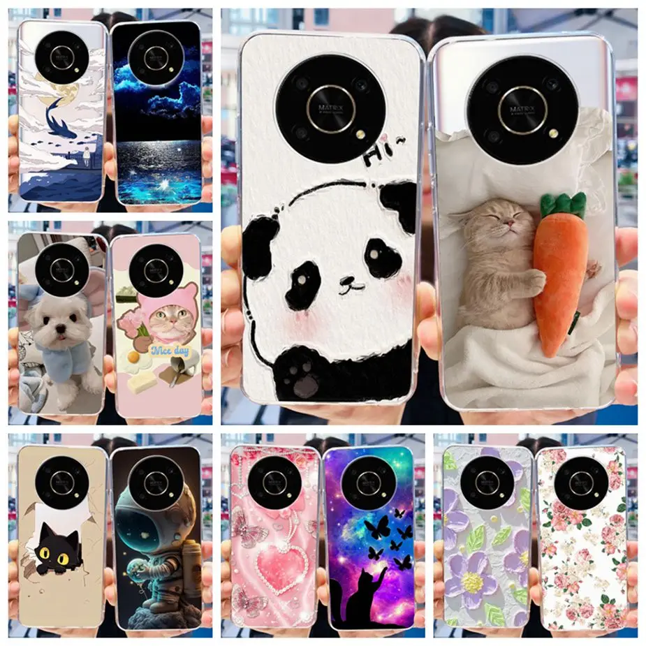 Чехол для Honor X9 5G чехол милый с рисунком мягкий силиконовый телефона Magic4 Lite HonorX9