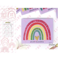 2022 newest rainbow dreams metal cutting dies clear silicone stamps scrapbooking diy decoration craft embossing reusable stencil