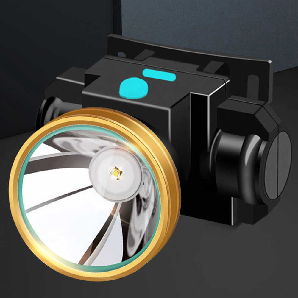 

Portable LED Headlight USB Rechargeable Lightweight Safety Headlamp Torch Lighting Accessories for Night Walk Hiking Emergency