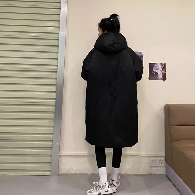 Mingmingxi Mid-length Cotton-padded Jacket 2022 New Coat Women's Winter Korean Sports Style Cotton-padded Jacket Parker