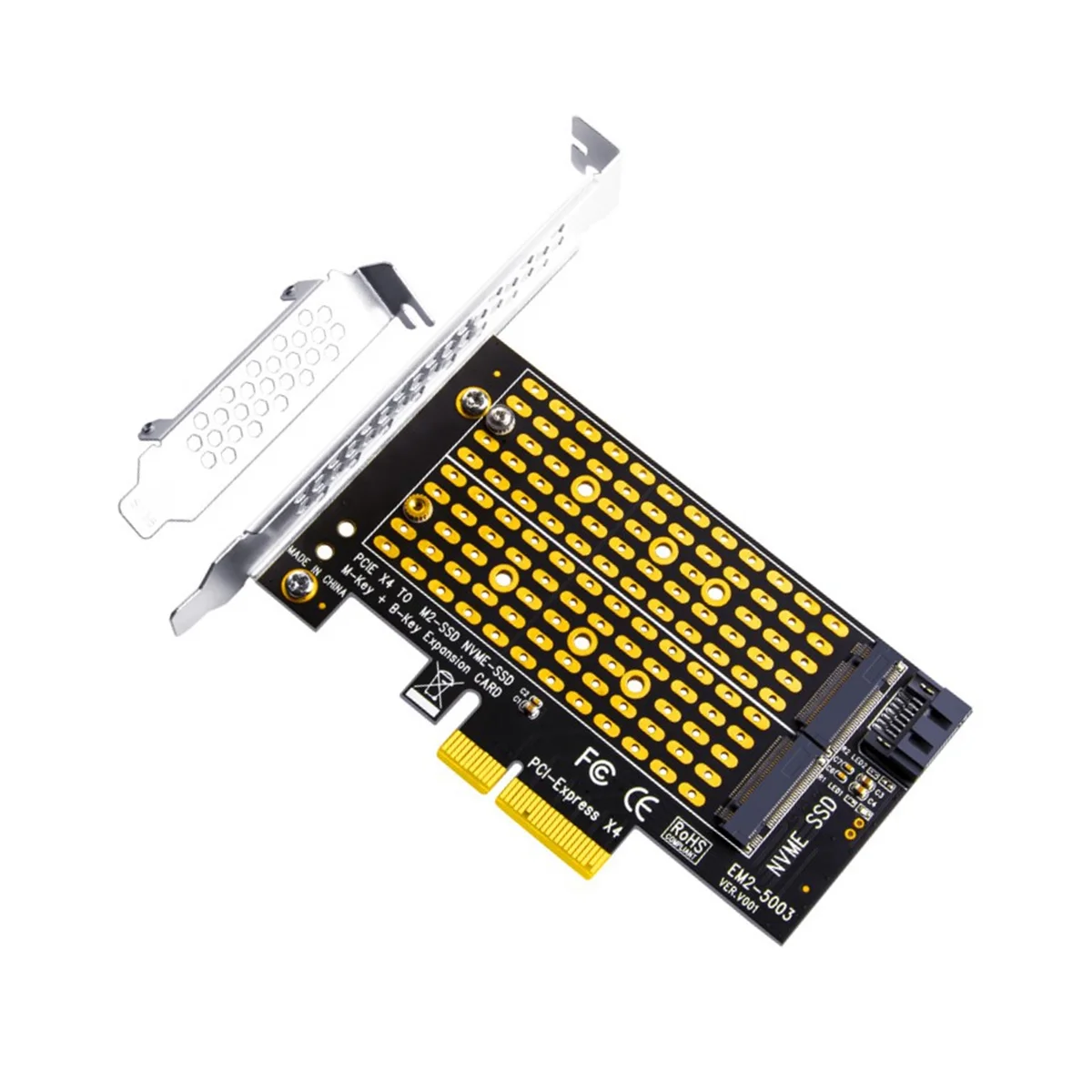

Адаптер PCIE 4,0-M2/M.2, SATA M.2 SSD PCIE адаптер NVME/M2 PCIE адаптер SSD M2 к SATA PCI-E карта M ключ + B Ключ