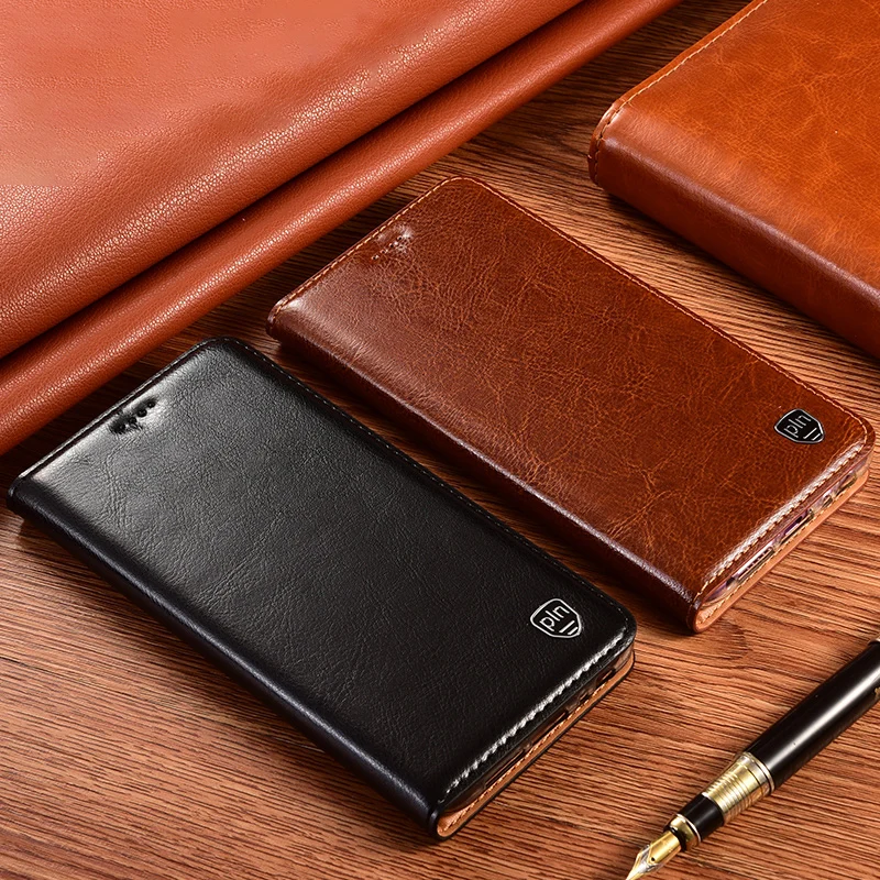 

Crazy Horse Genuine Leather Phone Case For XiaoMi Redmi K20 K30 K30s K30i K40 Pro Plus Ultra Magnetic Flip Cover