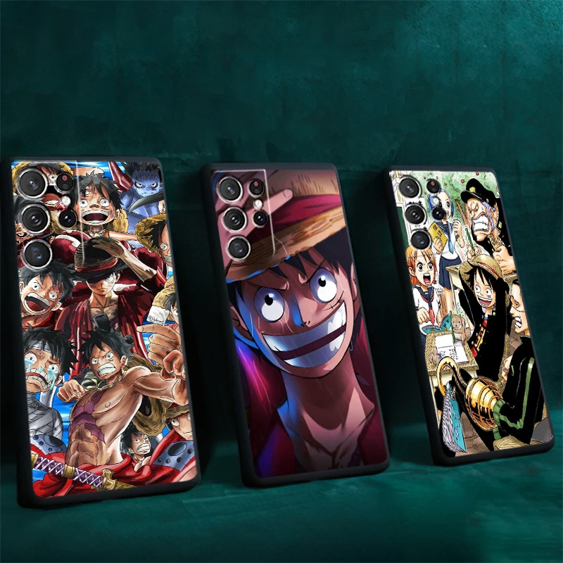 

Японский Аниме One Piece Luffy для Samsung Galaxy S22 S21 S20 Plus Ultra FE 5G S10 Lite S10E Plus 5G чехол для телефона черный чехол