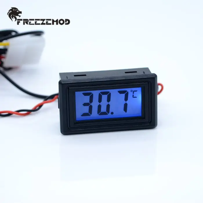 

FREEZEMOD Computer Water Cooling Digital Thermometer Display with Temperature Sensor Sealing Lock PC Water Cooler 5V-24V