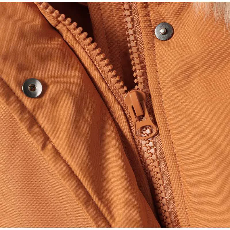 Solid Color Women White Duck Down Jacket Hooded Big Fur Collar New Parka Mid-length Thick Pocket Fashion Coat Fit Autumn Winter