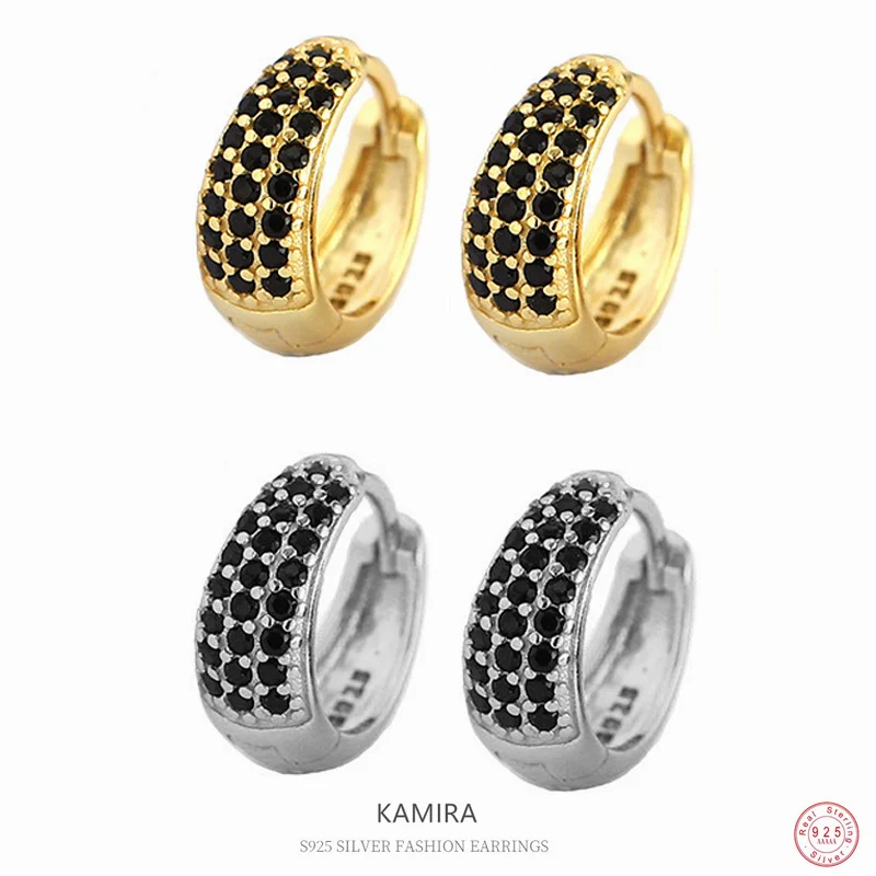 

Женские серьги-кольца из серебра 100% пробы с фианитами