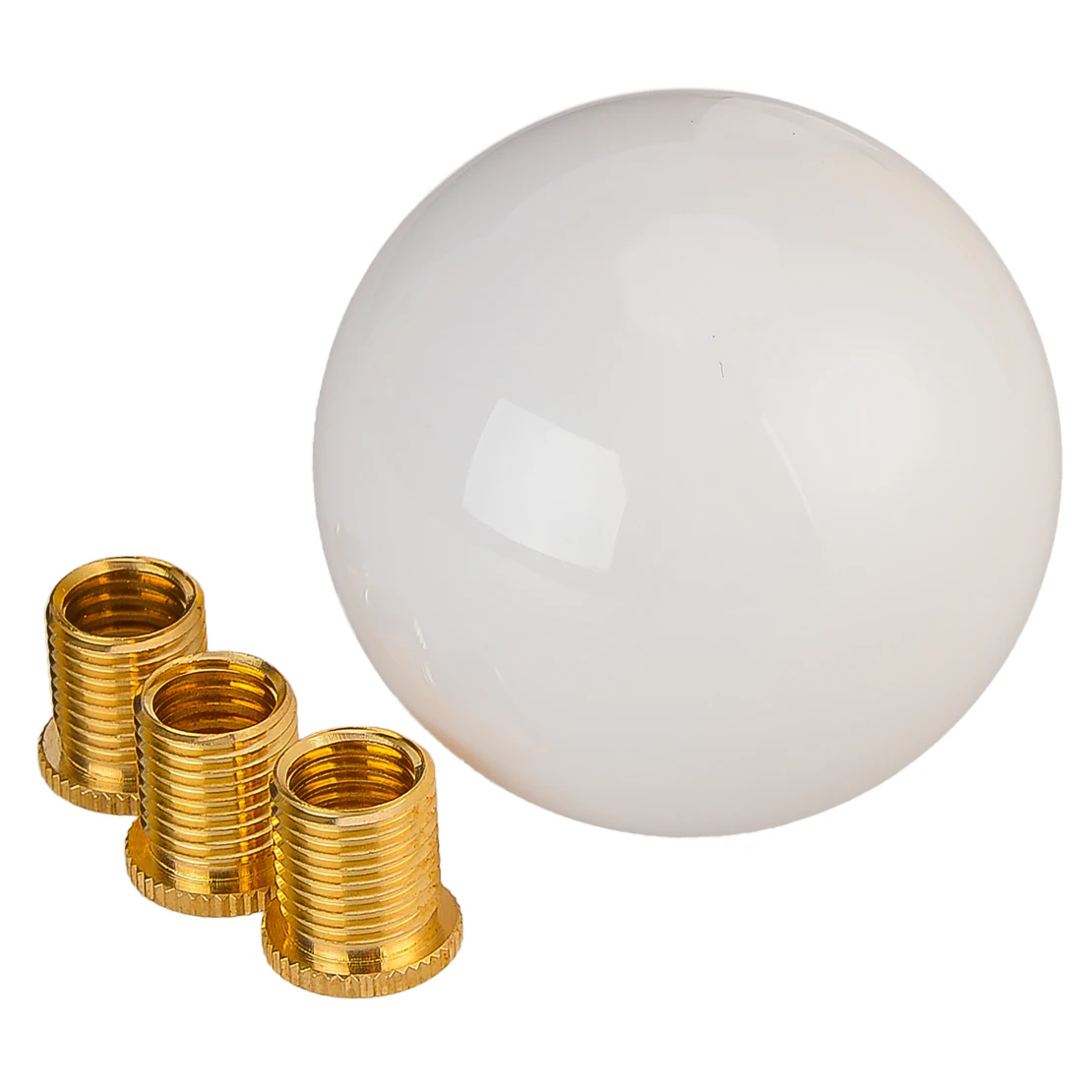 

Глянцевая белая универсальная автомобильная ручка переключения передач, круглая шаровая головка M12x1,25