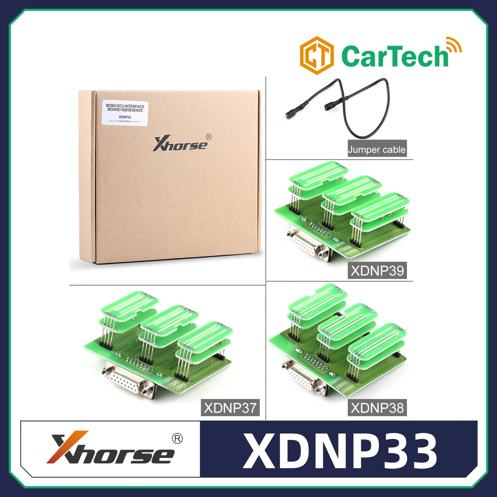 Фото Оригинальная интерфейсная плата адаптера ЭБУ Xhorse XDNP33 3 шт./Компл. Для двигателя N20 B38 N55 работает с VVDI Key Tool Plus и MINI Prog №1