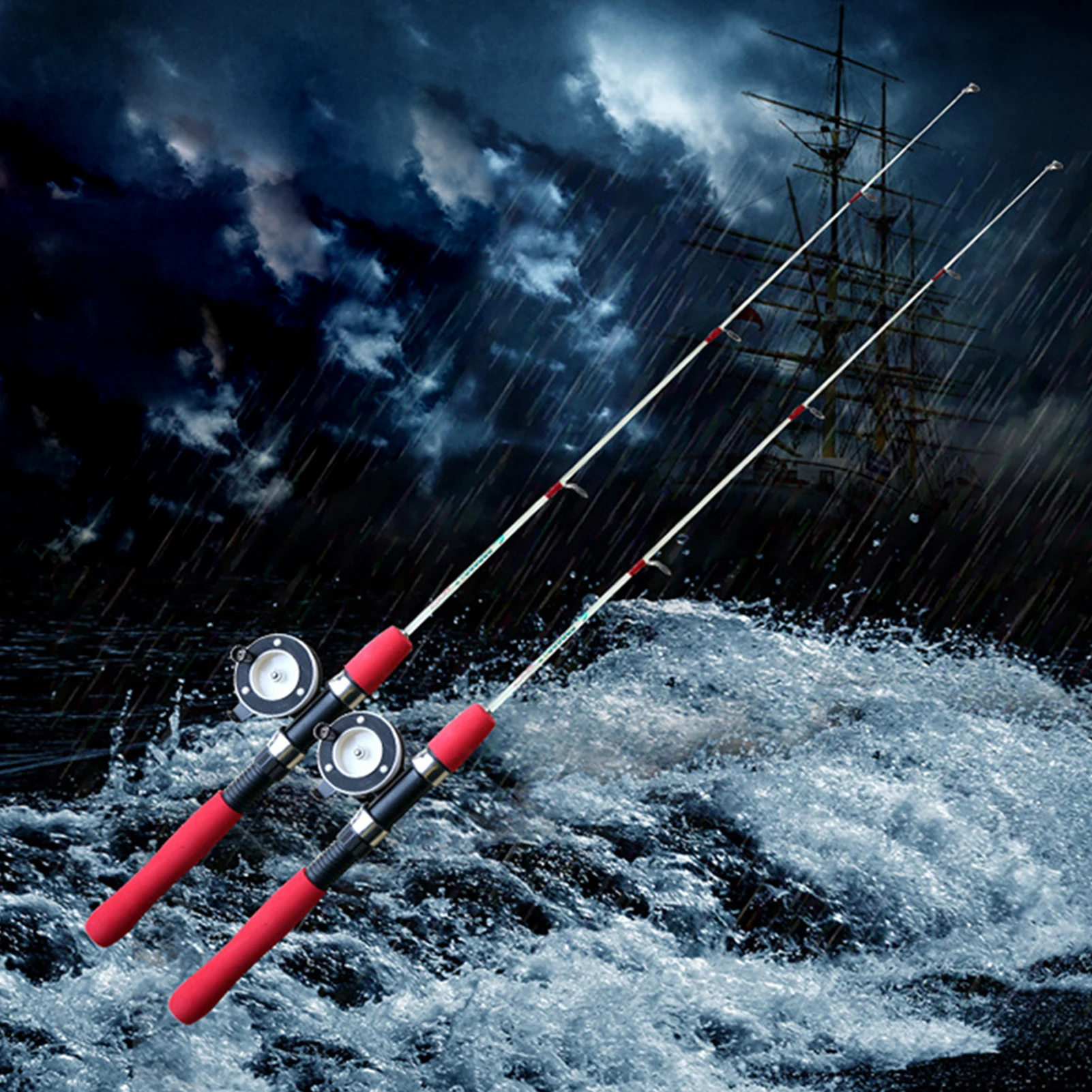 

60 80 100CM Mini Telescopic Ice Fishing Rod Portable Carbon Fiber River Shrimp Carp Fishing Pole Winter Fishing Rod Tackle Pesca