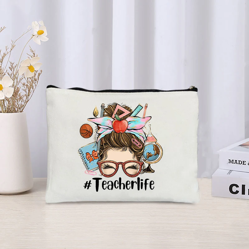 Модная сумка для макияжа с принтом подарок маме учителю Женский дорожный