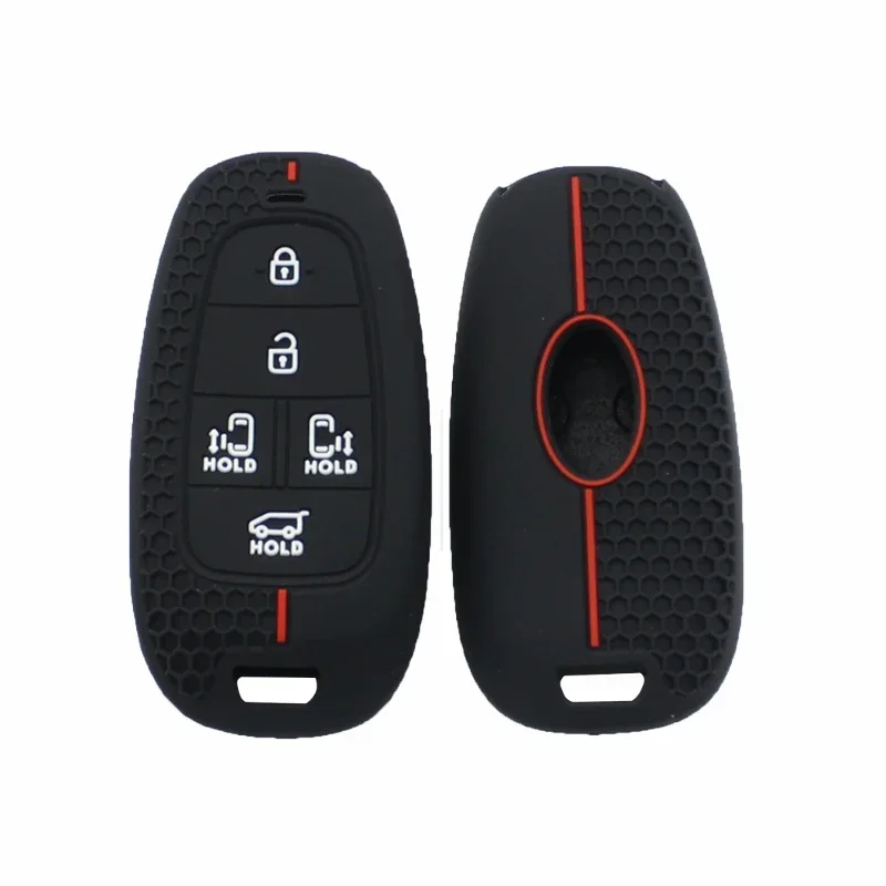 

Cocolockey резиновый силиконовый чехол для ключей, подходит для Hyundai Staria 2021-2024, 5-кнопочный чехол для смарт-ключа, новая защита для сумки, автомобильные аксессуары