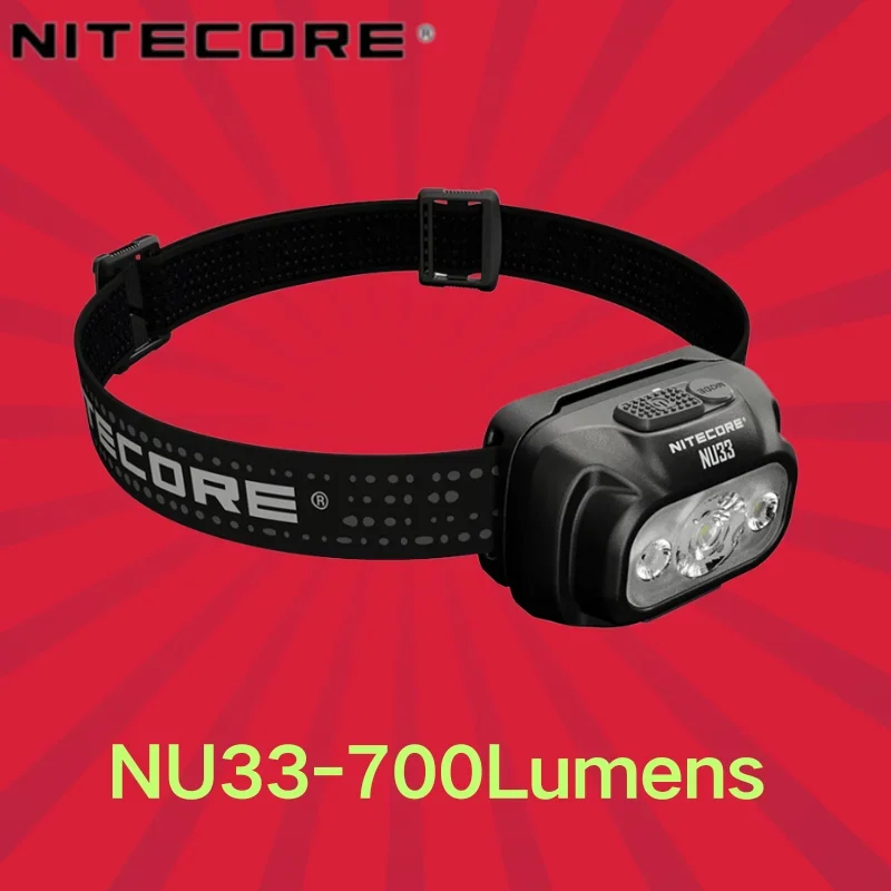 

Оригинальный налобный фонарь NITECORE NU33, 700 люмен, первичный белый светодиодный USB-C, перезаряжаемый встроенный аккумулятор емкостью 2000 мАч для ночного бега