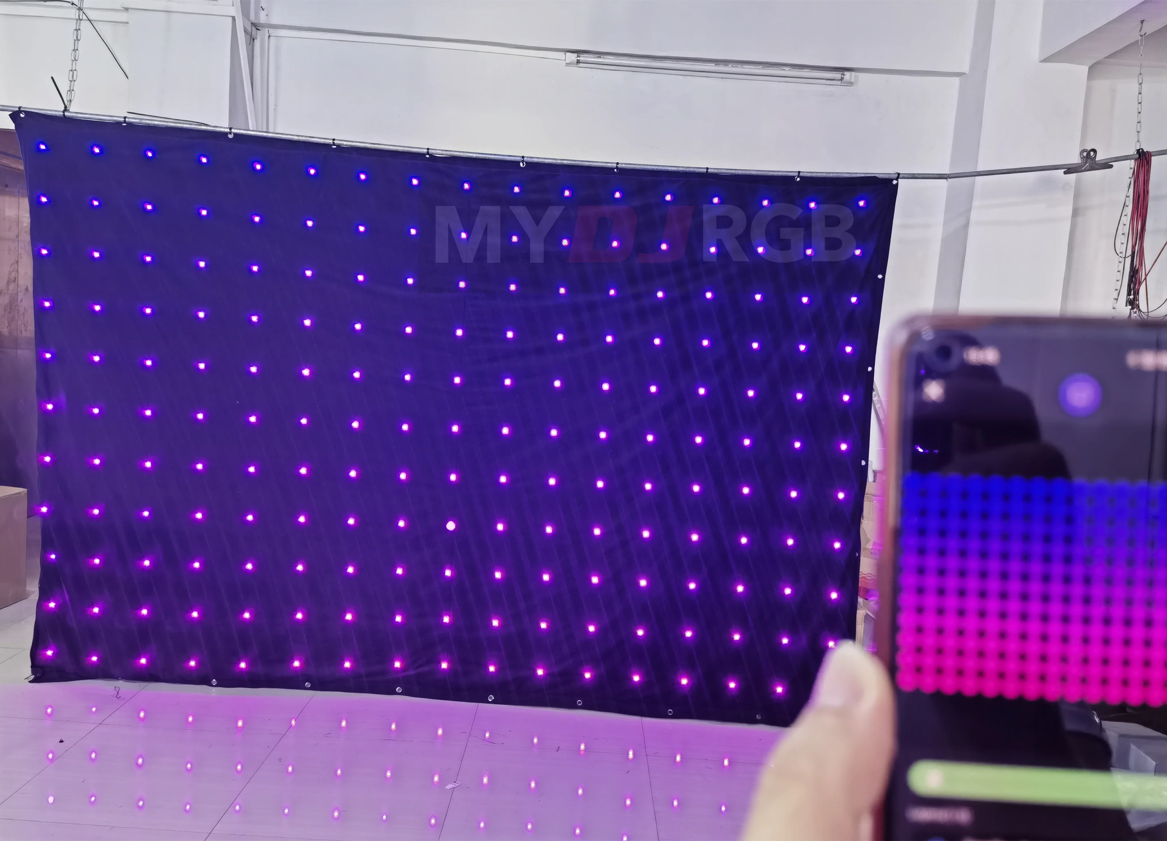 Горячий! P18 2mX3m светодиодный видеозанавес с движением драпировка фон блоком