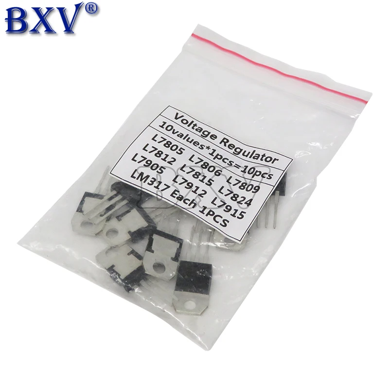 L7805 L7806 L7809 L7812 L7815 L7824 L7905 L7912 L7915 LM317T Φ регулятор напряжения 10 значений * 1 шт. = -