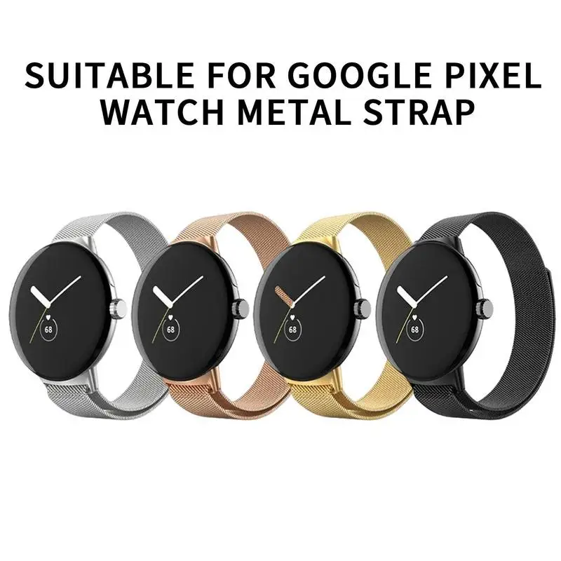 

Миланский ремешок из нержавеющей стали для Google Pixel, ремешок для часов без зазоров, магнитный металлический ремешок для мужчин и женщин, складной браслет с пряжкой на запястье
