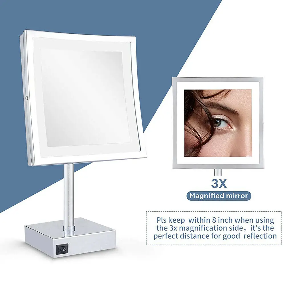 GURUN 4 3-дюймовое искусственное освещение настольное косметическое зеркало для