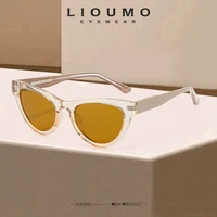 lioumo design fashion cat eye sunglasses for women polarized glasses men trending sun glasses uv400 protection lunettes soleil